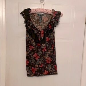 Ralph Lauren Floral Blouse - Brown and Red